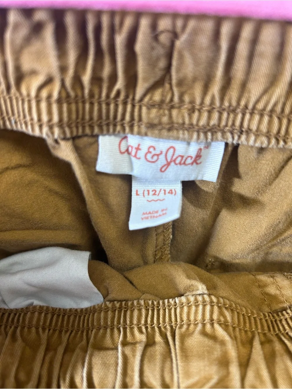 Cat & Jack Tan Cargo Drawstring Shorts